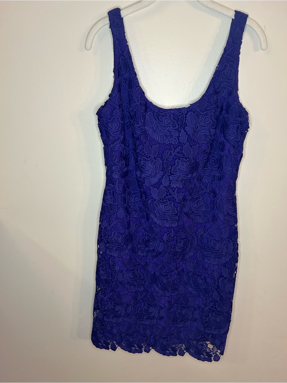 Lauren Ralph Lauren Purple Floral Lace Mini Dress